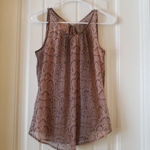 Chiffon Snake Pattern Tank Top